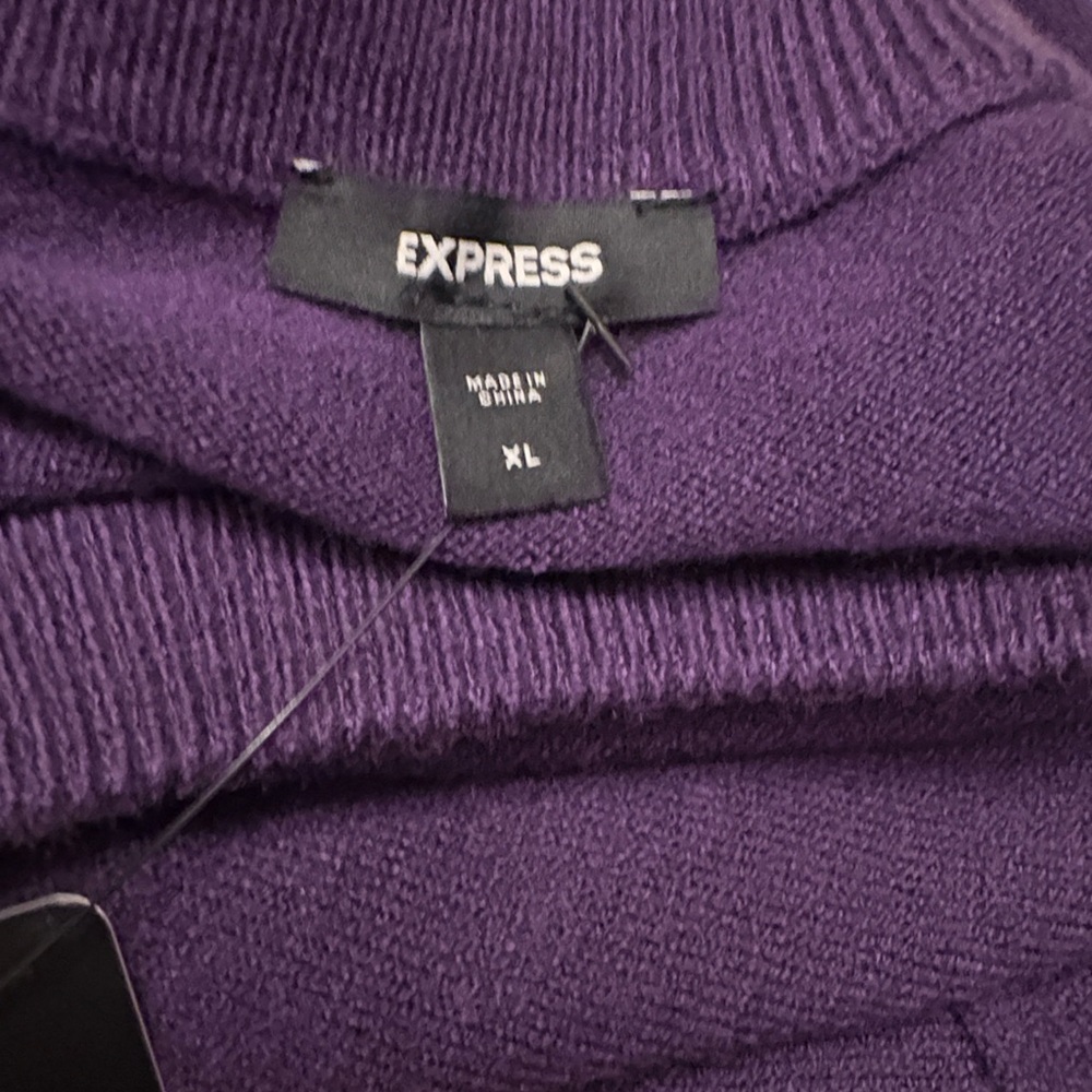 Express Rich Purple Short Sleeve Top - Picture 6 of 12